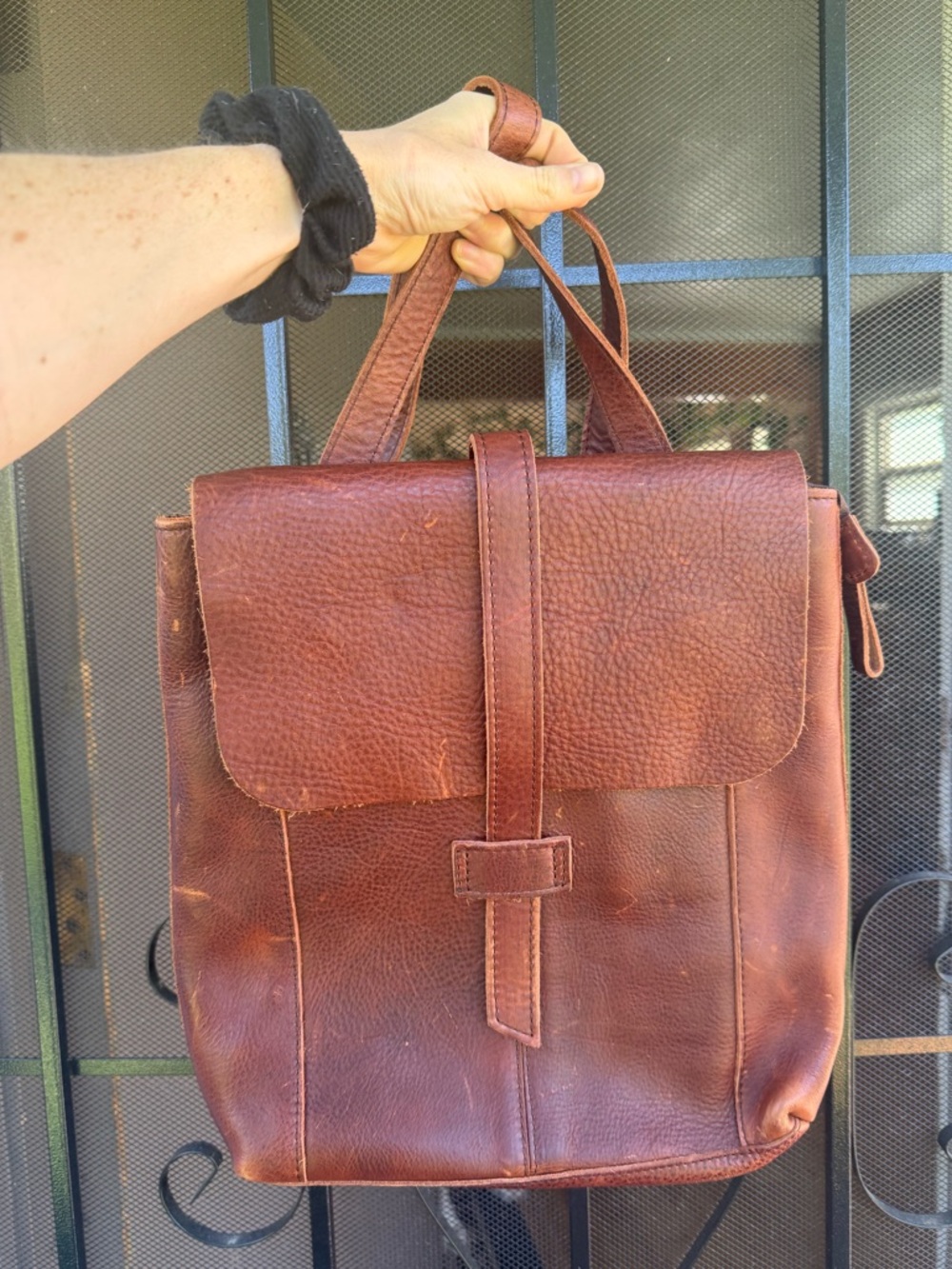 Duluth Trading Co Brown Leather Messenger Bag
